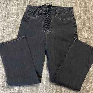 HUDSoN lace up crop skinny jeans